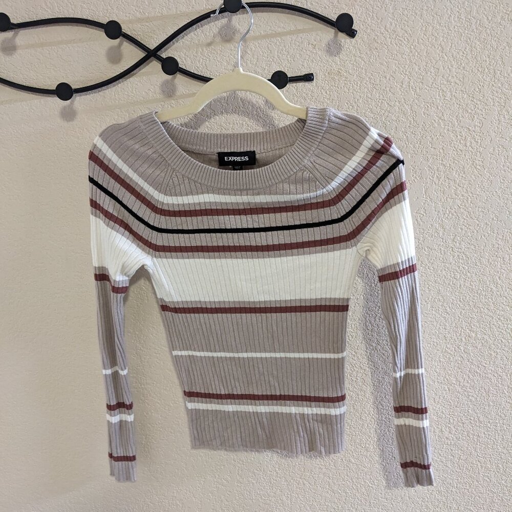 Express Modern Striped Women's Crewneck